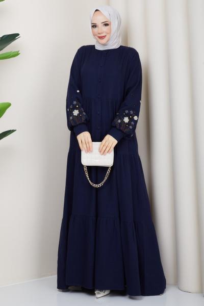 Alaçatı model elbise Lacivert
