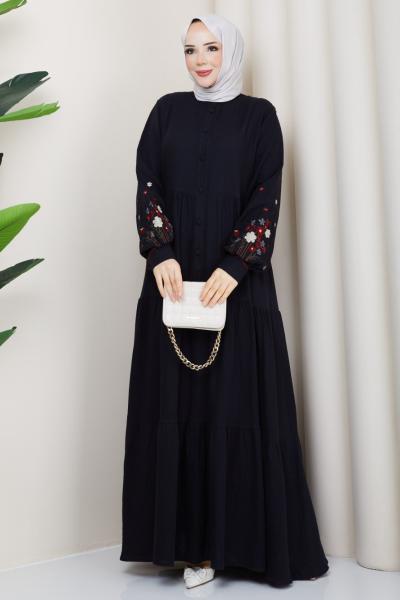 Alaçatı model elbise Siyah