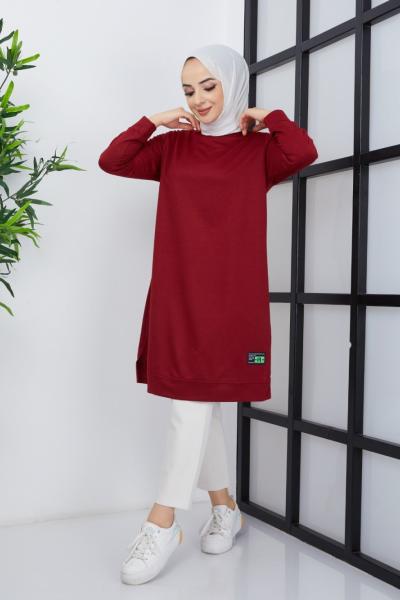 Basic Swet iki iplik Bordo