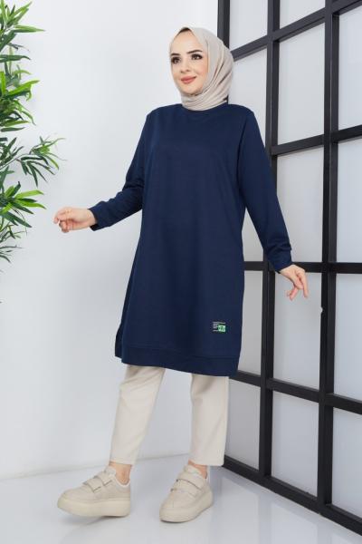 Basic Swet iki iplik Lacivert