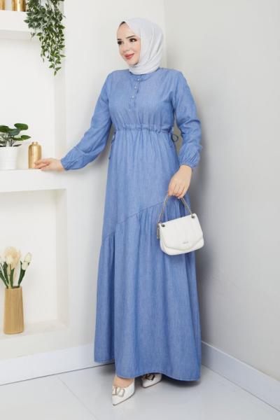 Çiğdem Elbise Kot Açık Mavi