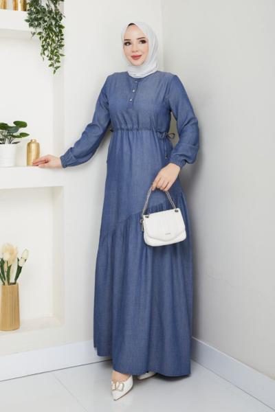 Çiğdem elbise kot Mavi