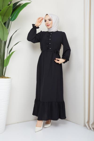 Efsane Prenses Elbise Siyah