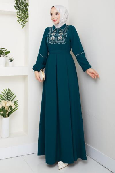 İKRA ELBİSE Petrol Mavisi