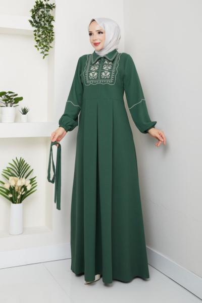 İKRA ELBİSE Mint Yeşili