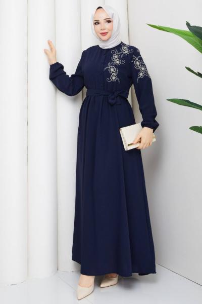 Narin elbise Lacivert
