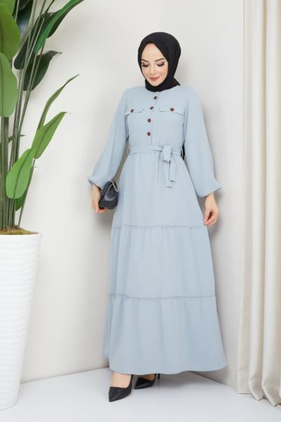 Rabia Elbise Ayrobin  Gri
