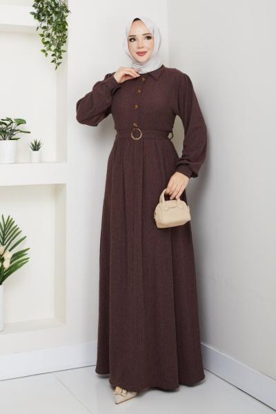 SEZEN ELBİSE Kahverengi