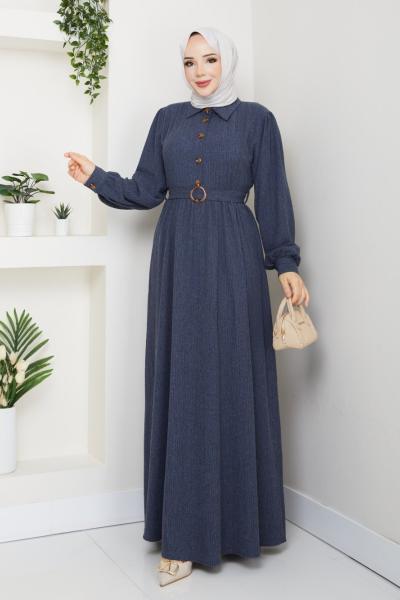 SEZEN ELBİSE Petrol Mavisi