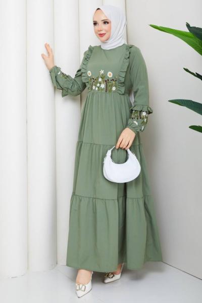 Spor Asmin Elbise Mint Yeşili