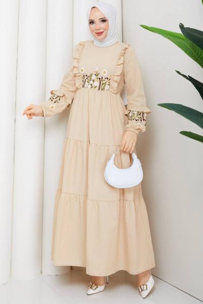 Spor Asmin Elbise Bej