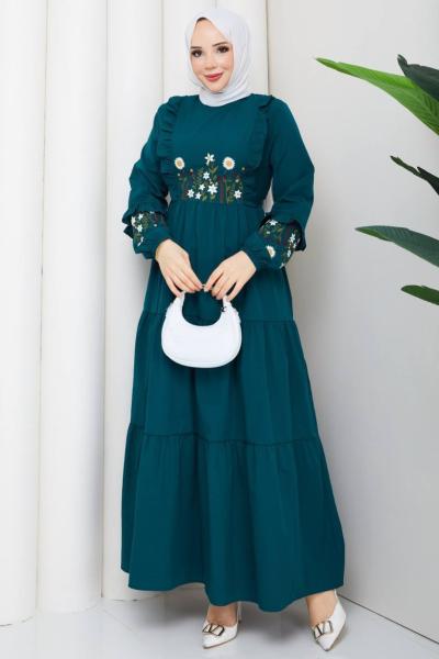 Spor Asmin Elbise Petrol Yeşili