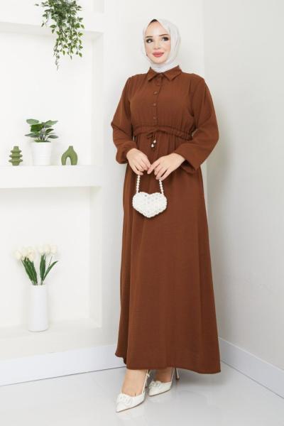 Spor Ayrobin Yüsra Elbise  Kahverengi