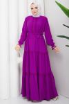Spor inci Dantel Elbise Mor