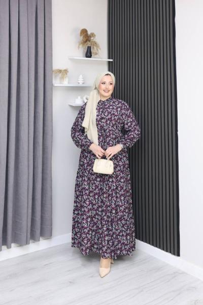 Tülay Viskon Elbise Mürdüm