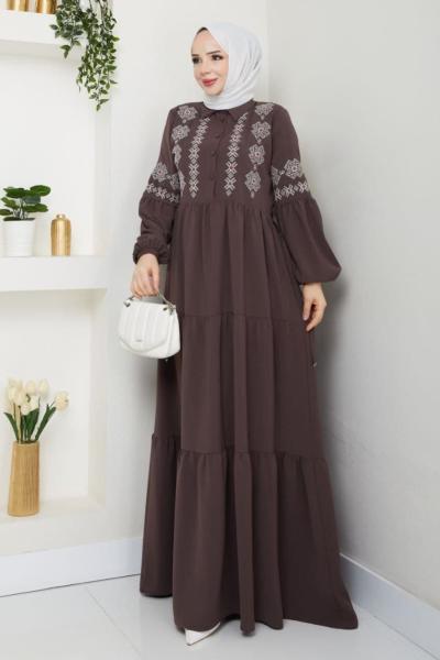 Zerda Elbise Kahverengi