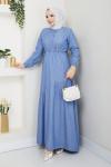 Çiğdem Elbise Kot Açık Mavi