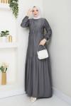 Çiğdem Elbise Kot Gri