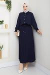 Linda Etekli Takım Lacivert
