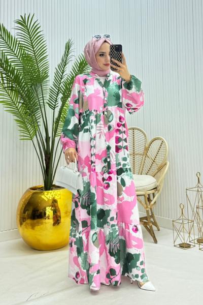 Bahar Elbise  Pembe