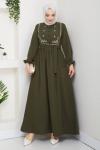 Güllü Elbise Haki