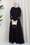 Alaçatı model elbise Siyah