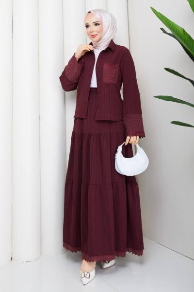 Melis brode etekli takim Bordo