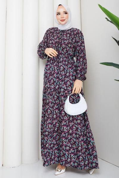 Tülay Viskon Elbise Mürdüm