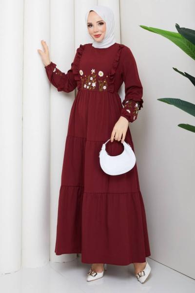 Spor Asmin Elbise Bordo
